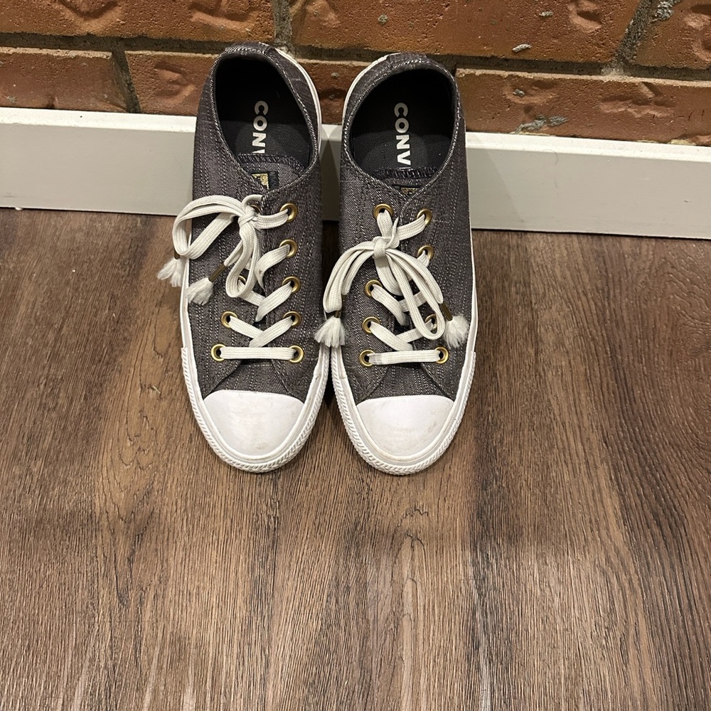 Converse Charcoal and White Sneakers
